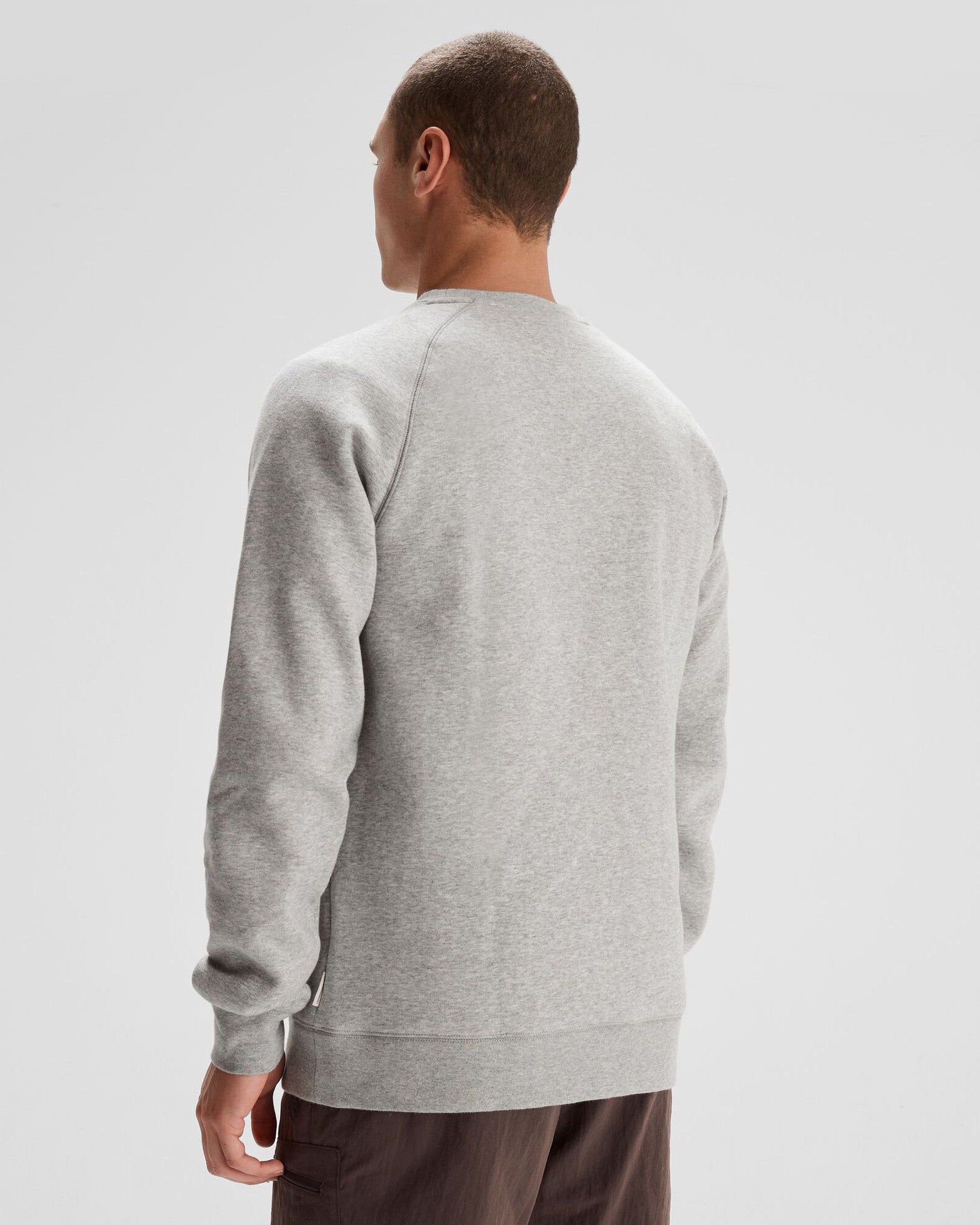 Men's Kathmandu Logo Crew Sweater - Light Grey Marle | Warm Casual Pullover for Outdoor Adventures & Everyday Wear