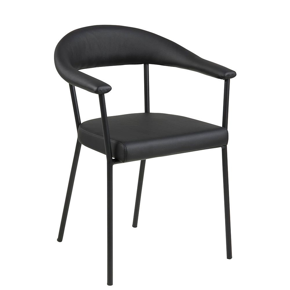 Modern LAVA Dining Chair in Black - Stylish & Comfortable for Kitchen, Dining Room, or Restaurant Use