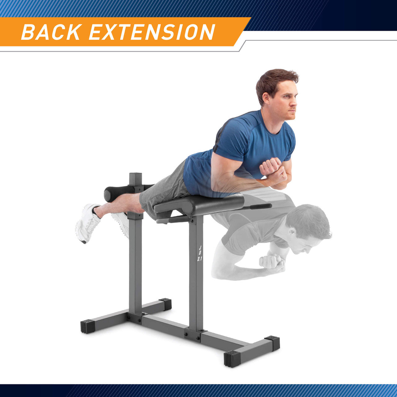 Marcy JD 3.1 Roman Chair Hyperextension Bench for Home Gym - Back Extension Workout Equipment for Core Strength & Glute Training | Perfect for Home Fitness, Physical Therapy & CrossFit Training