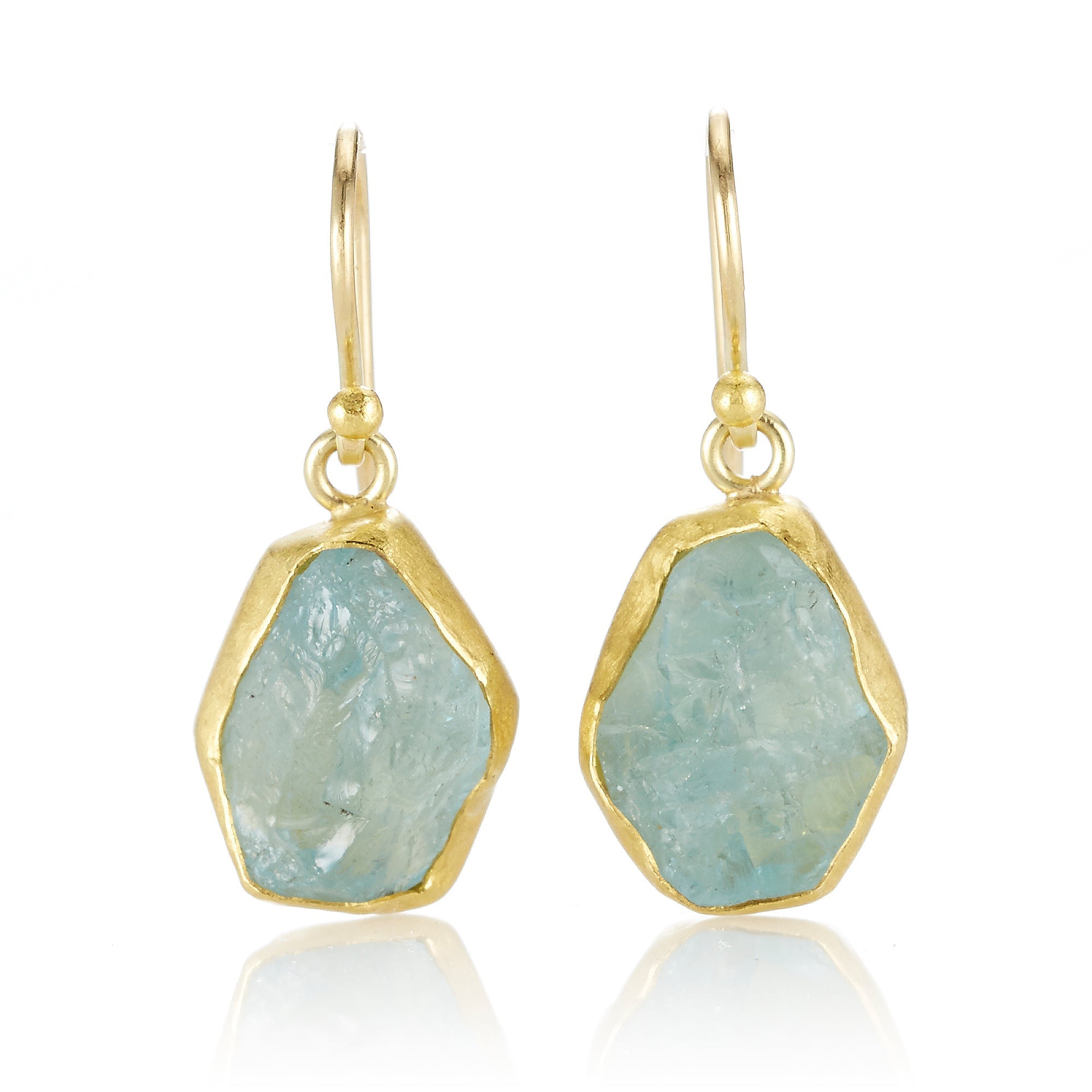 Aquamarine Crystal Drop Earrings for Women - Elegant Dangling Gemstone Jewelry for Party, Wedding & Evening Wear