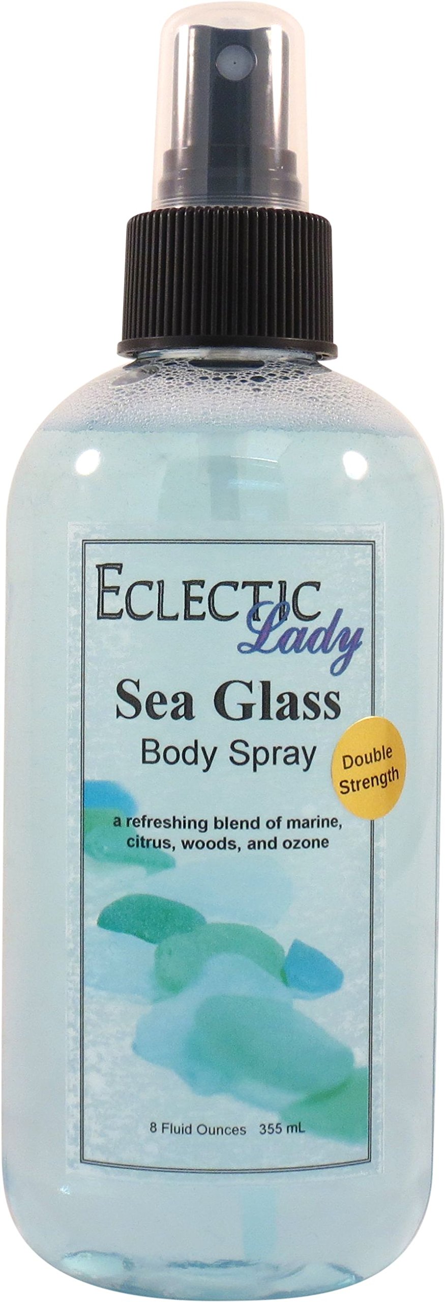 Sea Glass Body Spray for Women & Men - Double Strength 8 oz, Long Lasting Perfume Mist with Clean Light Gentle Fragrance, Soft Subtle Aroma Cologne | Perfect for Daily Wear, Work, Date Night & Gift Giving