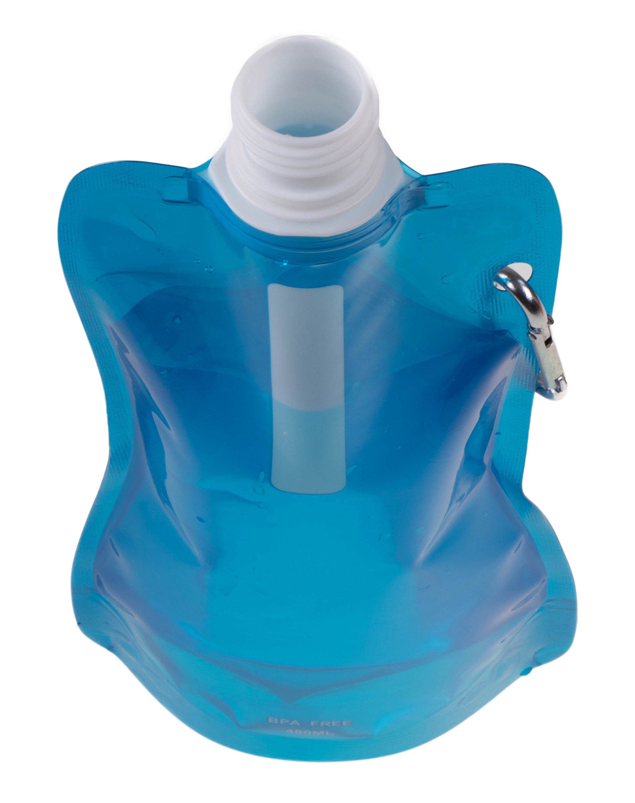 Clever Creations Collapsible Sports Water Bottle 3 Pack - Foldable Leak Proof Travel Bottles for Camping, Hiking & Outdoor Activities - 480mL (16oz) Capacity - Blue, Orange & Green - Perfect for Gym, Running, Travel & Adventure