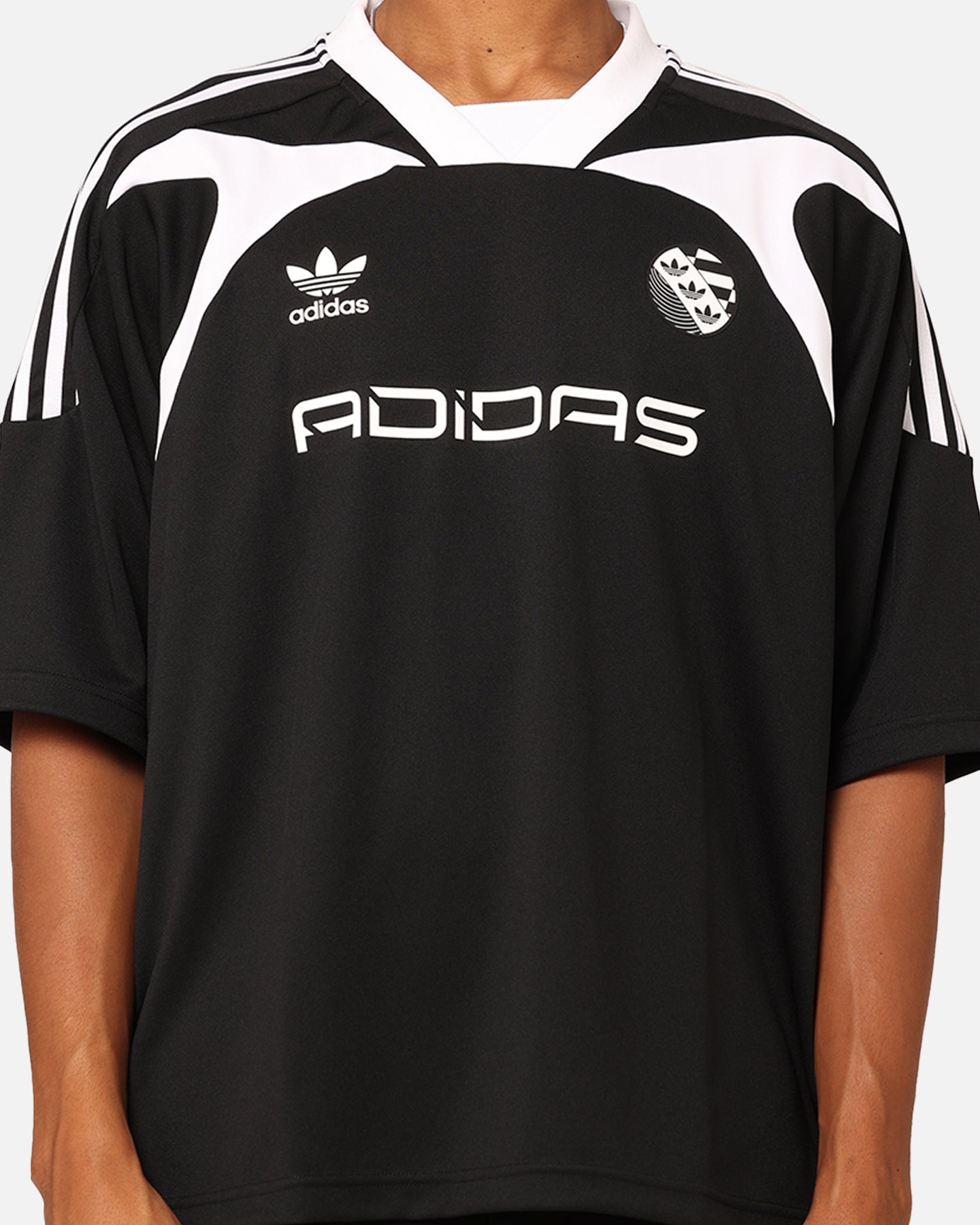 Adidas Oversized Short Sleeve Jersey T-Shirt for Men - Black Athletic Top for Basketball, Running & Casual Wear
