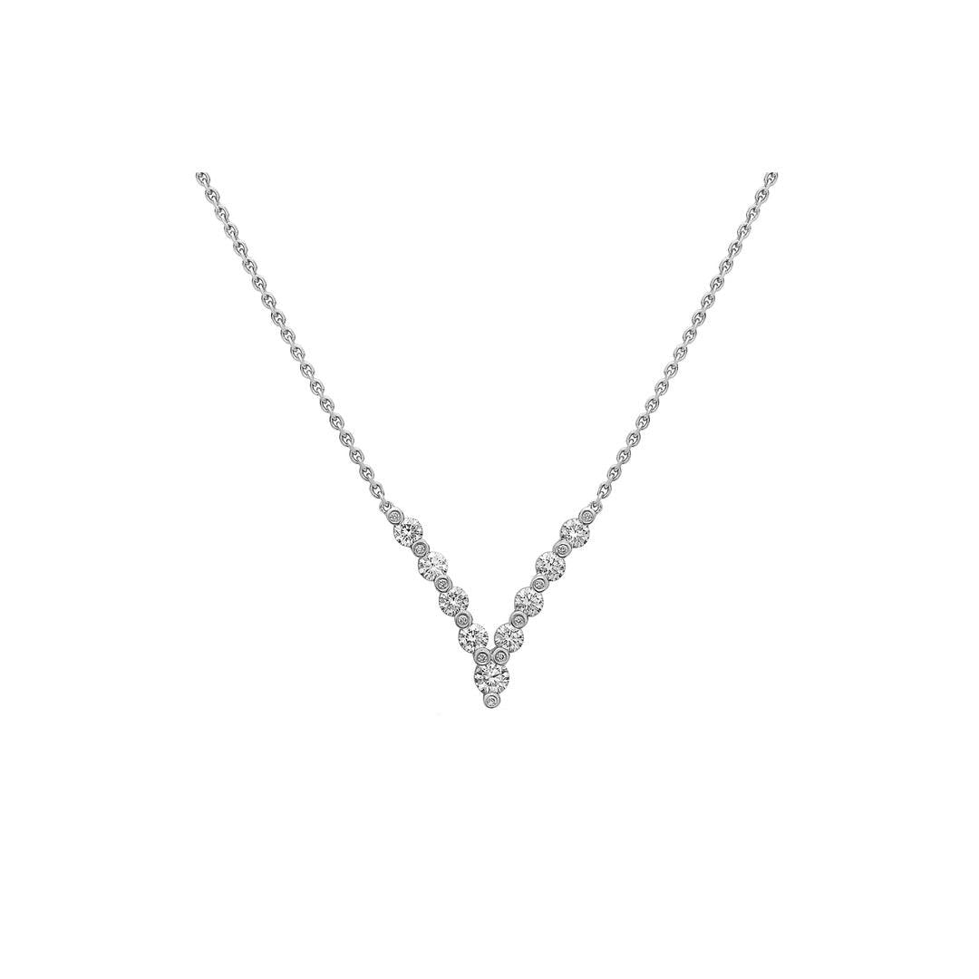 Diamond Air V Pendant Necklace - Elegant 14K Gold Plated Jewelry for Women | Perfect for Weddings, Parties & Everyday Wear