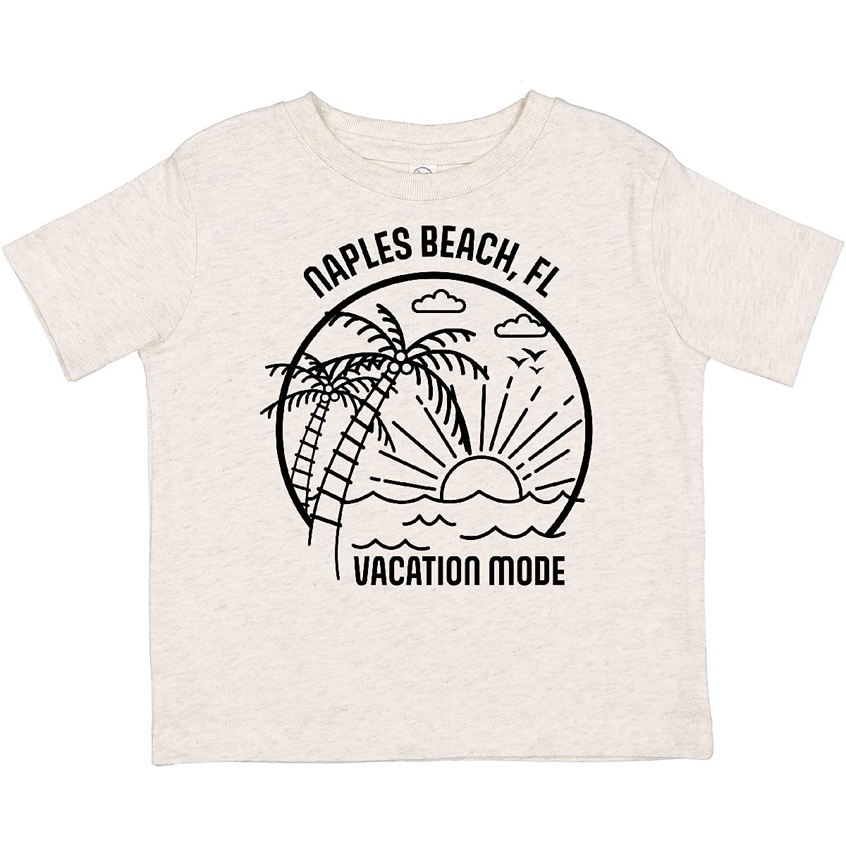 Inktastic Summer Vacation Mode Naples Beach Florida Toddler T-Shirt - Fun Kids Beach Outfit for Florida Trips & Family Vacations