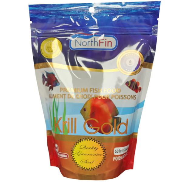 NorthFin Krill Gold Premium Fish Food - High Protein & Omega-3 Rich Tropical & Marine Fish Flakes - Perfect for Aquarium, Pond & Saltwater Fish Nutrition