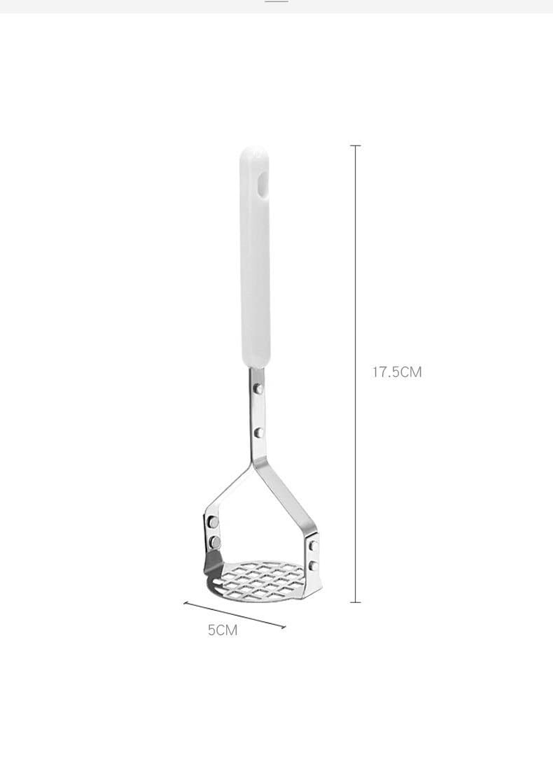 Stainless Steel Mini Potato Masher - Manual Household Potato Puddler for Mashing Potatoes, Vegetables & Baby Food - Perfect for Kitchens, Camping & Small Batch Cooking