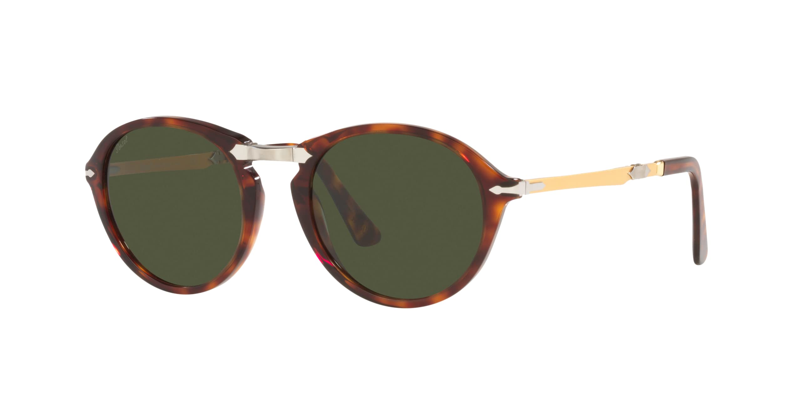 Persol PO3274S Round Sunglasses for Men & Women - Classic Vintage Style UV Protection - Perfect for Driving, Travel & Outdoor Activities
