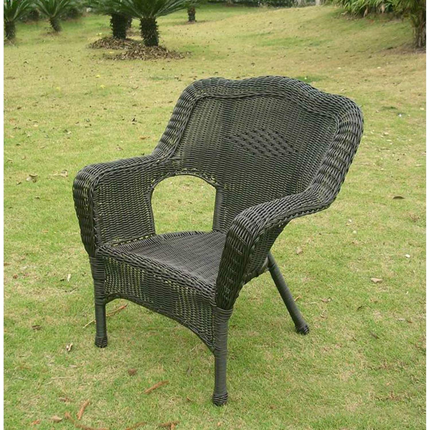 Premium Camelback Resin Wicker Patio Chairs Set of 2 - Weather-Resistant Outdoor Furniture for Garden, Poolside & Deck - Comfortable Patio Seating for Relaxation & Entertaining