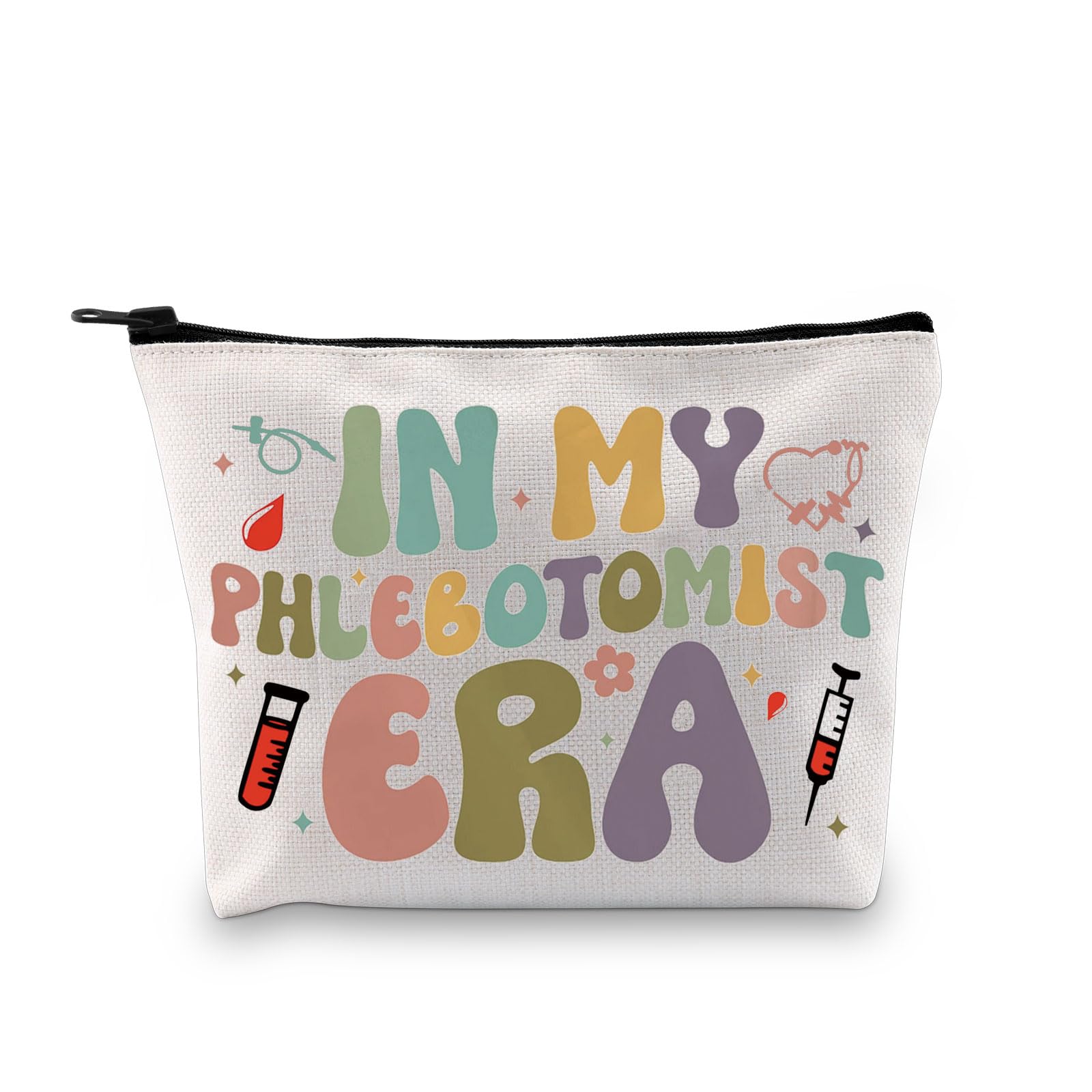 GJTIM Phlebotomy Technician Nurse Gift - Hematologist Medical Tech Zipper Pouch Makeup Bag for Phlebotomists | Perfect for Medical Professionals, Students & Healthcare Workers (In My Phlebotomist Era Design)