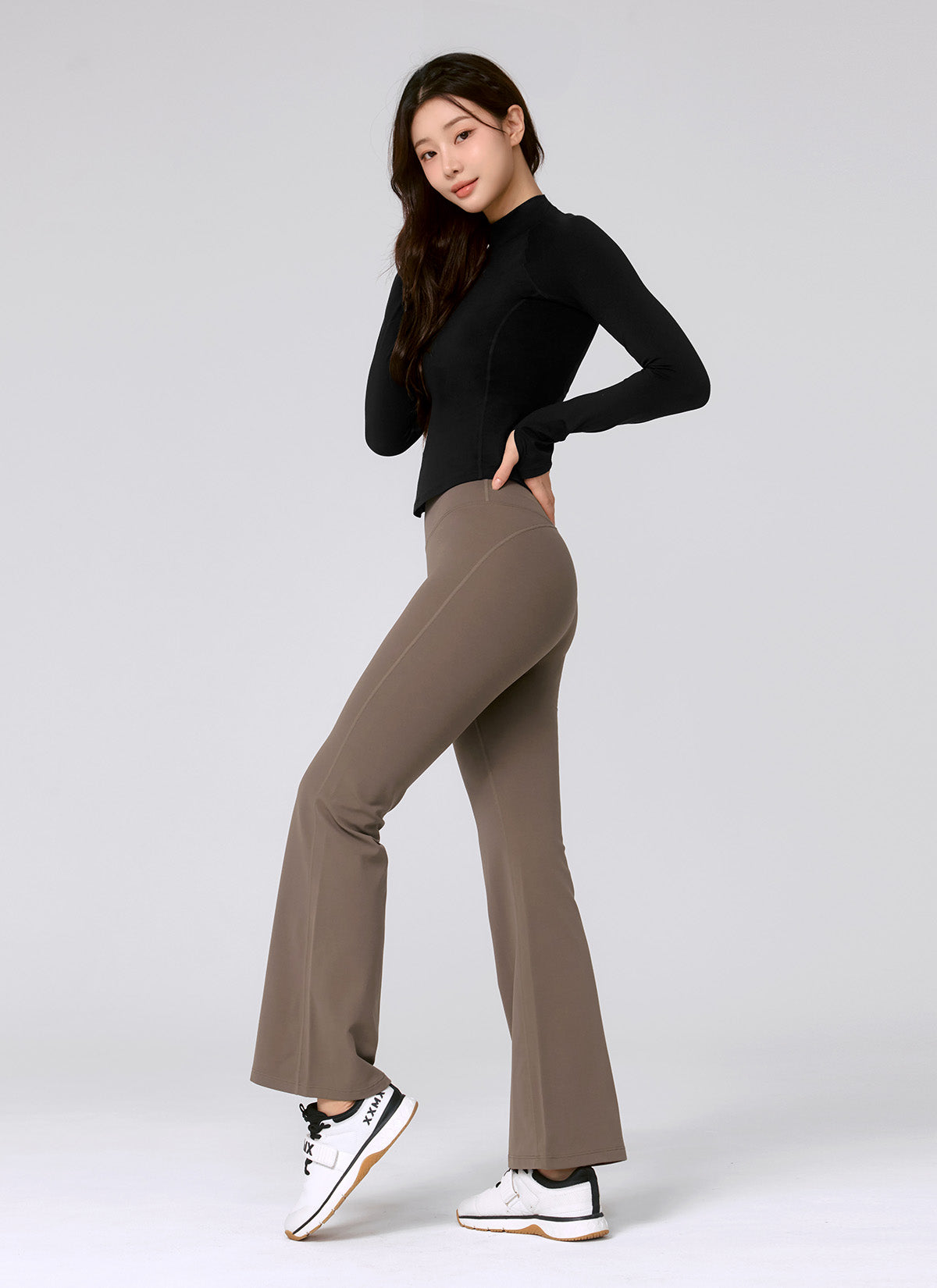 Black Label Signature Power Rise Fleece Bootcut Pants for Women - Warm Winter Lounge Pants with Stretchy Comfort - Perfect for Yoga, Running Errands & Cozy Home Wear