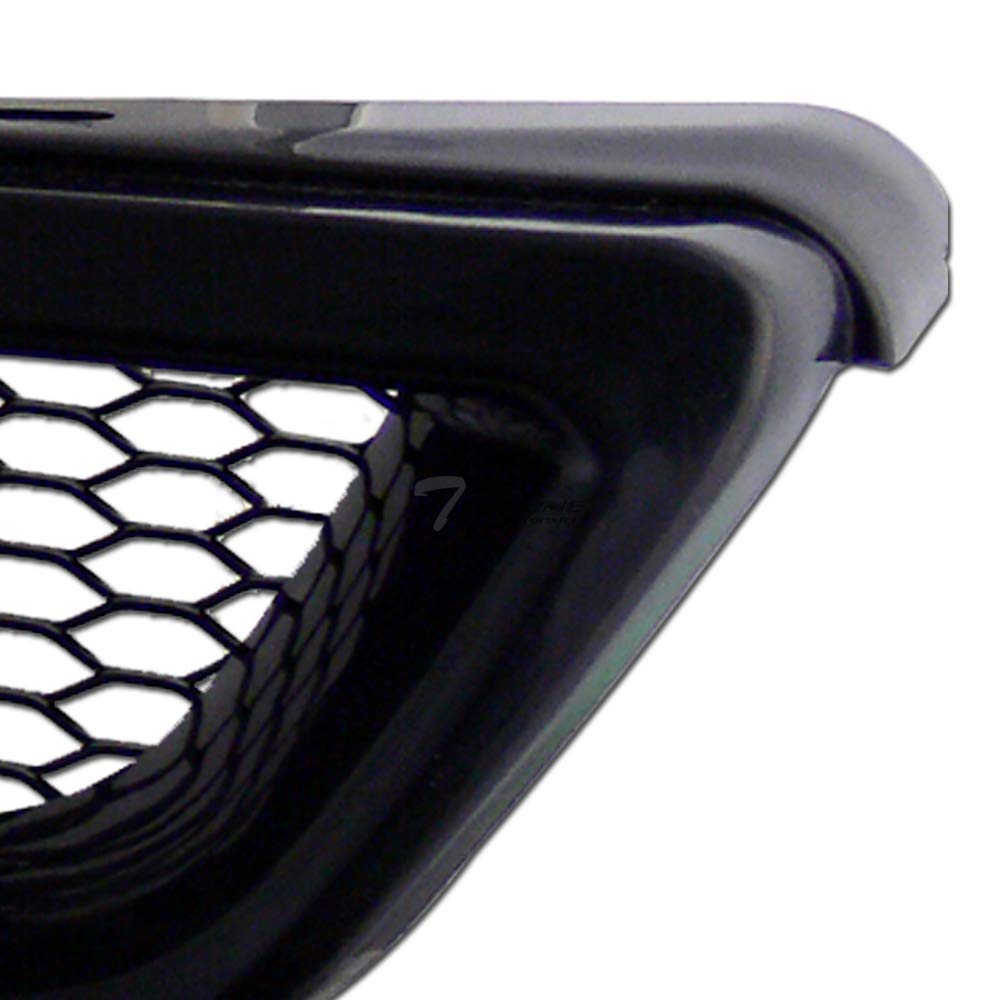 1999-2000 Honda Civic Glossy Black T-R Style Aluminum Mesh Front Bumper Grille | Replacement Car Part | Perfect for Customization & Street Style Upgrades