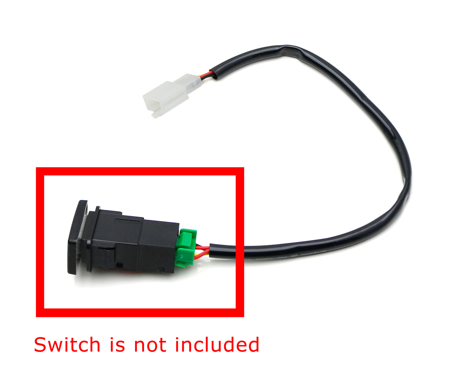 12 Inch OEM Dashboard Push Button Fog Light Switch Conversion Adapter Wire Kit - Universal Car Truck SUV Accessory for Off-Road Driving & Nighttime Safety