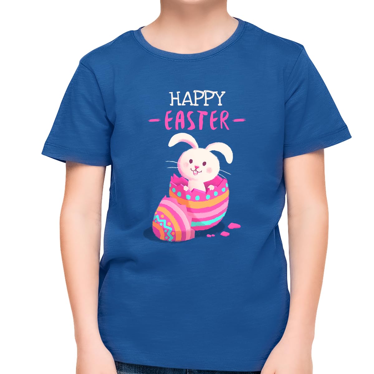 Fire Fit Designs Boys Easter Shirt - Cute Bunny Graphic Tee for Toddler & Kids - Perfect for Easter Sunday, Egg Hunts & Spring Family Photos