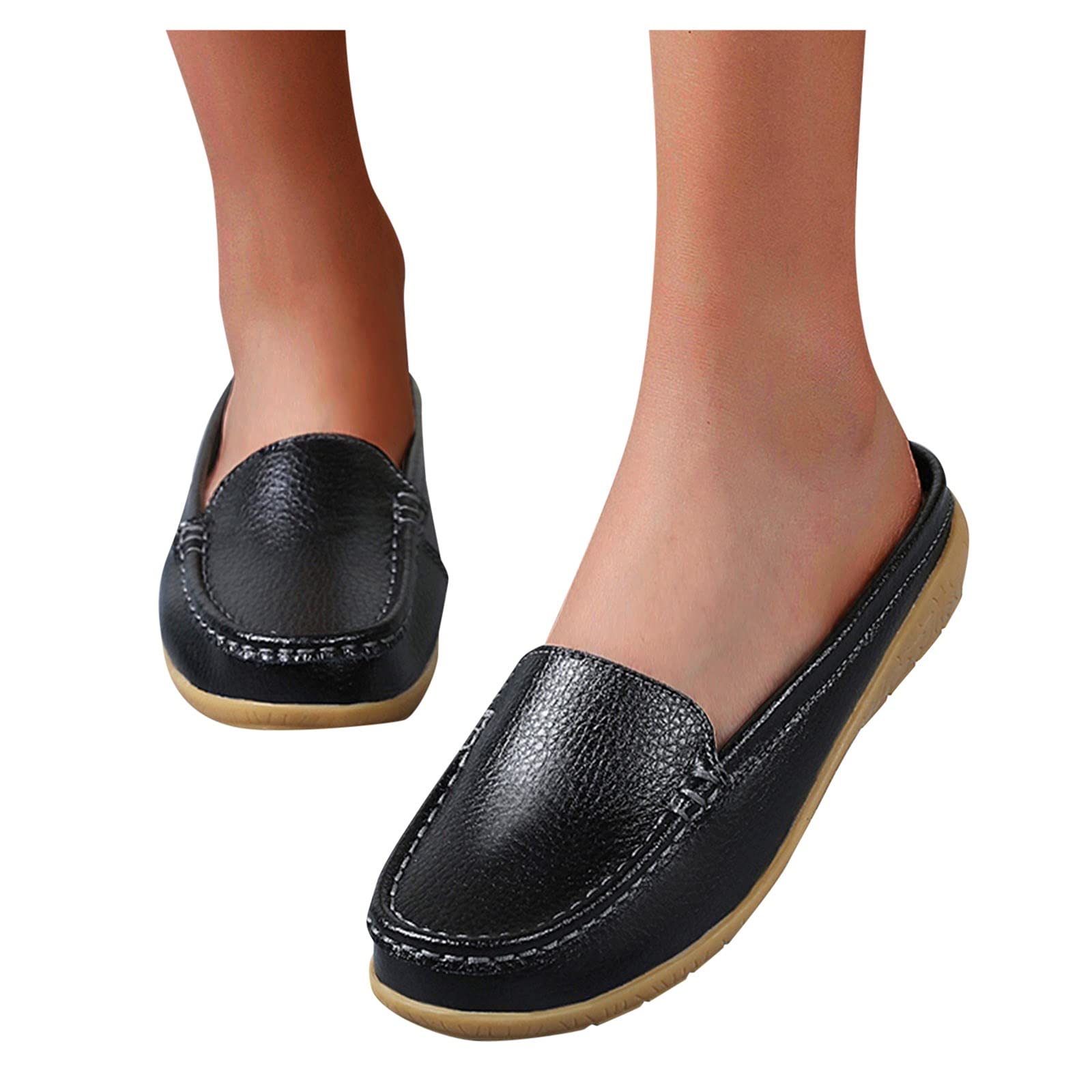 Women's Black Ballet Flats - Slip On Comfortable Dress Shoes with Bow & Pointed Toe | Casual & Dressy Low Heel Shoes for Work, Party & Everyday Wear