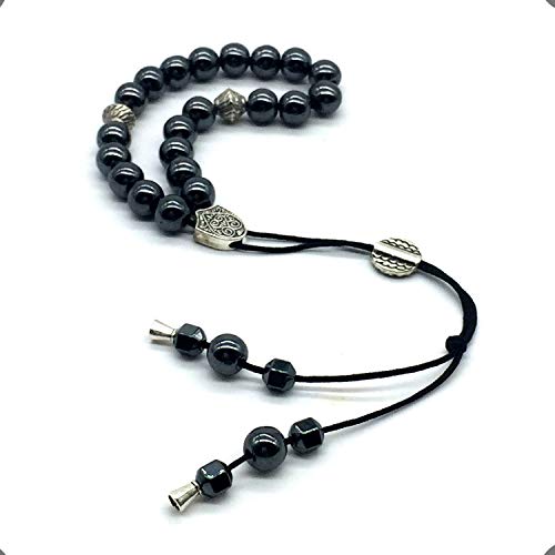 BLACK HEMATITE BEADS -8 mm, 21 Beads