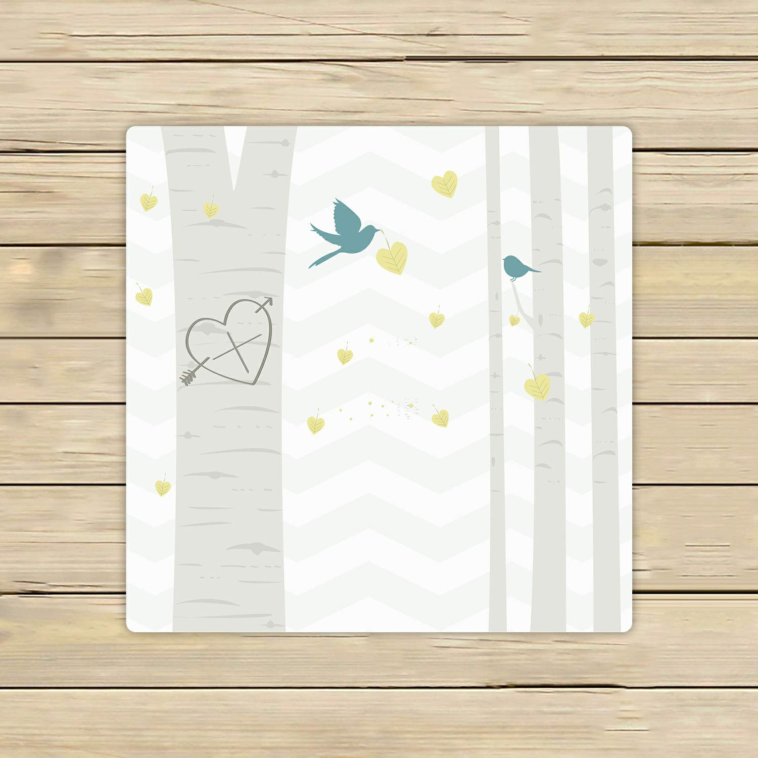 Nature Love Aspen Tree Carved Heart Beach Towel - 13x13 Inch Soft Bath & Shower Towel for Home, Travel, Pool, Beach | Perfect for Outdoor Picnics, Spa Days & Summer Vacations
