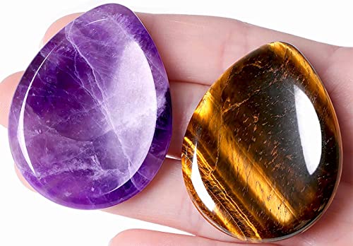D-amethyst & Tiger's Eye - Water Drops Shaped