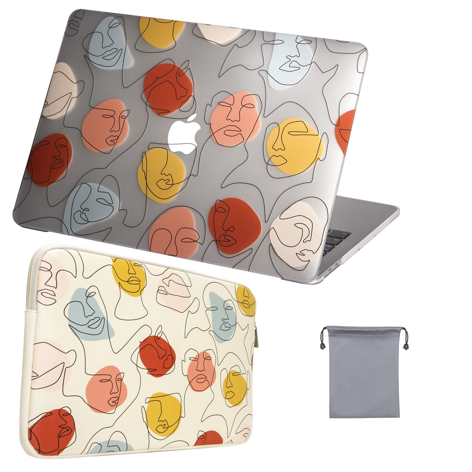 OZADE 6-in-1 Hard Plastic MacBook Air 13 Inch Case (2010-2017) - Compatible with A1466 & A1369 Models - Includes Protective Laptop Sleeve - Beige | Perfect for Travel, Office & School Use