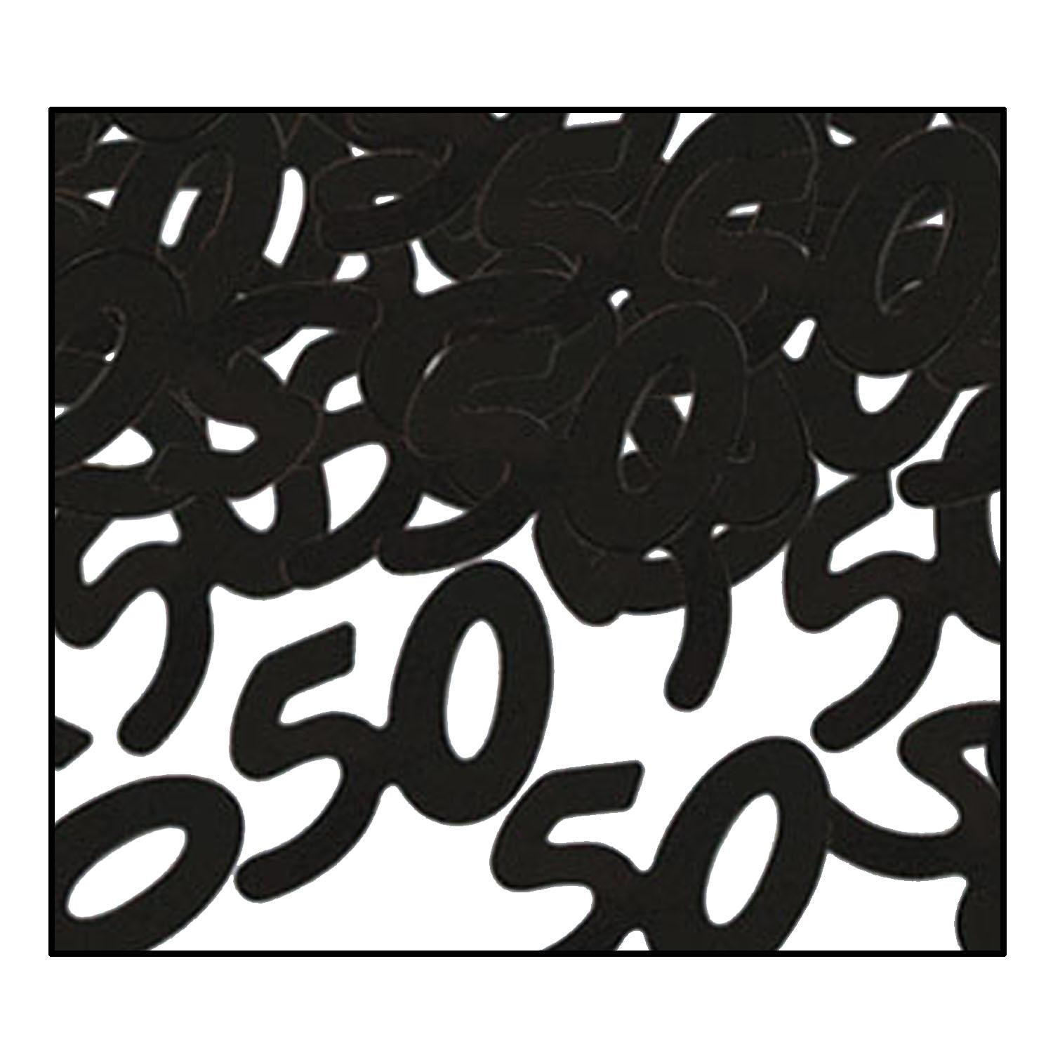 12 Pack Beistle Confetti - 50th Birthday Party Decorations - Black Silhouette Design (0.5 Oz/Pkg) - Perfect for Anniversary Celebrations, Milestone Parties & Special Occasions