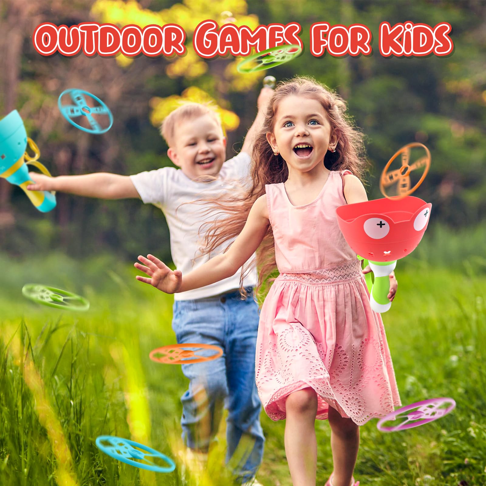 Outdoor Toys for Kids Ages 3-8 - Manual Capture & Chase Game for Boys & Girls - Fun Family Outdoor Activity for Backyard, Park & Playground