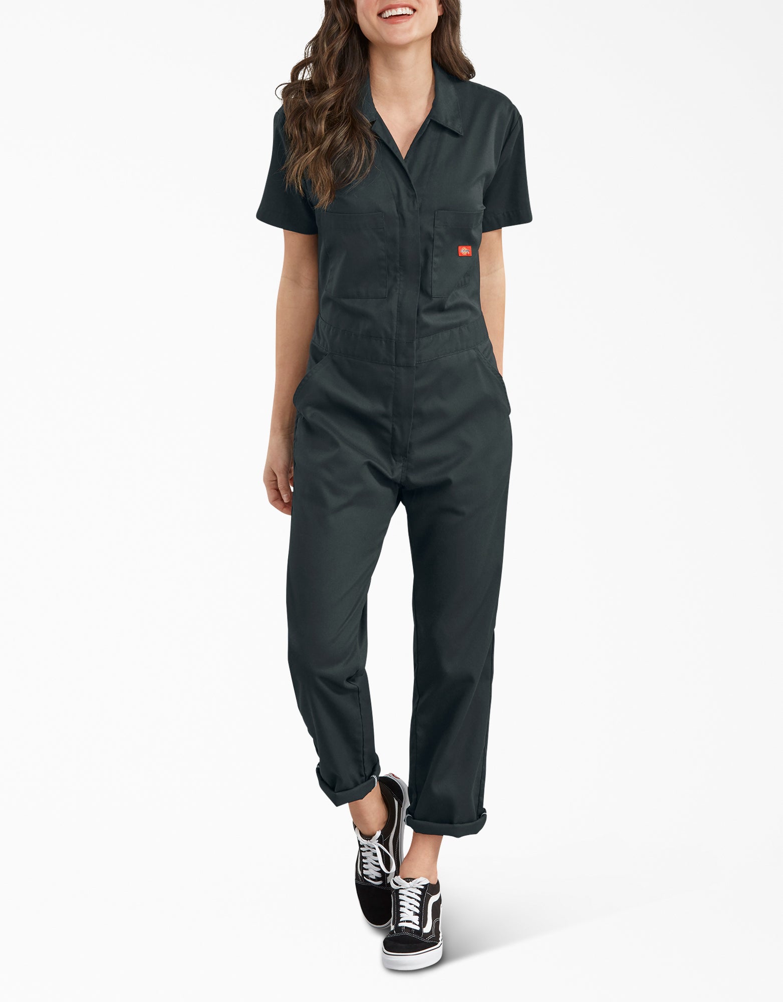 Dickies Women's FLEX Cooling Short Sleeve Coveralls - Lightweight Work Jumpsuit with Moisture-Wicking Technology for Comfortable All-Day Wear - Perfect for Mechanics, Construction Workers & Outdoor Laborers
