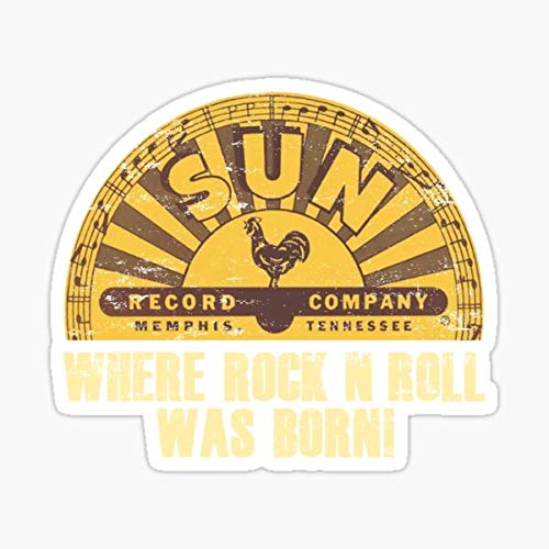 Sun Records Rock n Roll Vinyl Sticker - Decal for Cars, Trucks, Laptops, Walls & Windows - Waterproof & Durable - Perfect for Music Lovers & Vintage Decor