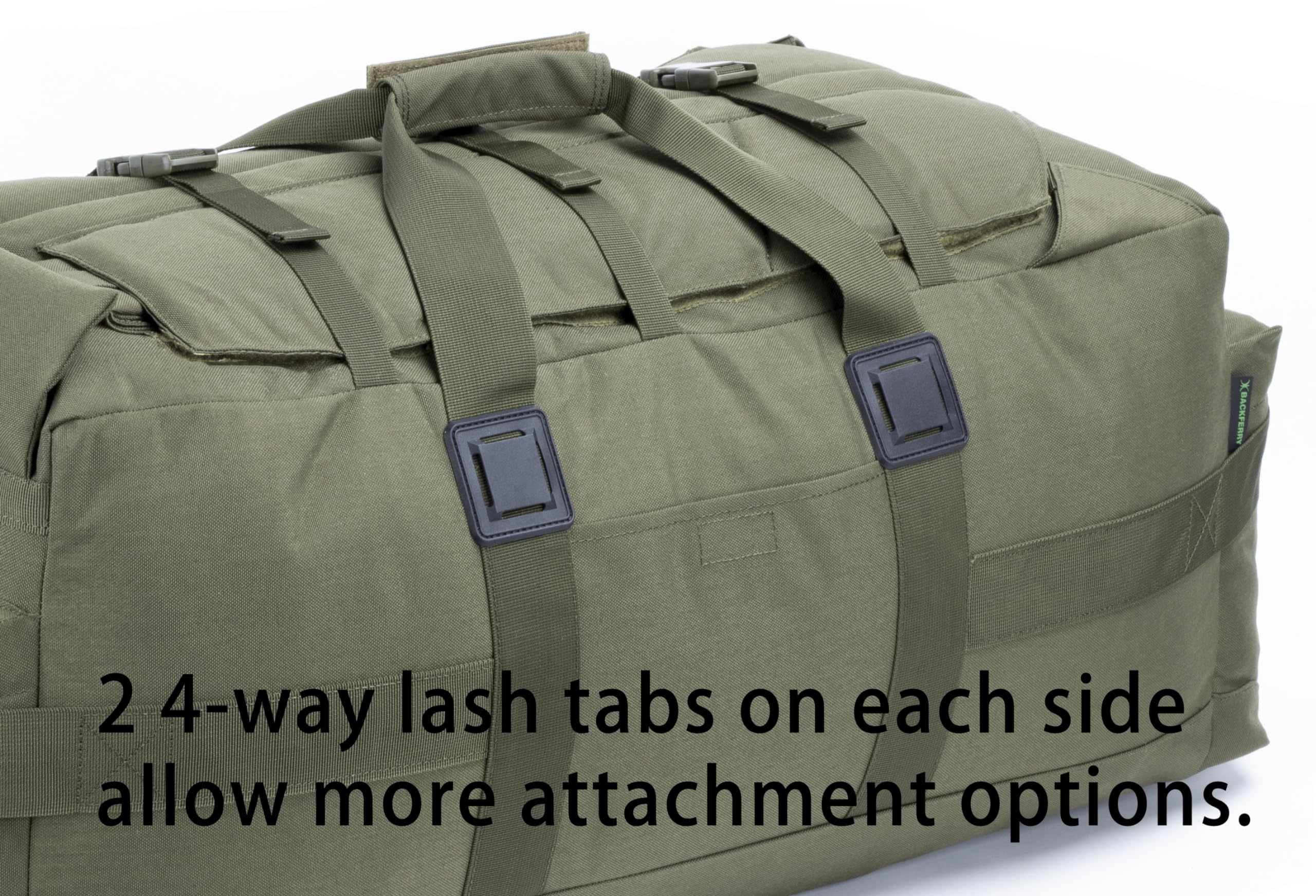 Backferry 85L Large Military Duffle Bag Backpack - Tactical Field Gear Equipment for Army Deployment, Olive Drab - Perfect for Camping, Hiking, Travel & Outdoor Adventures