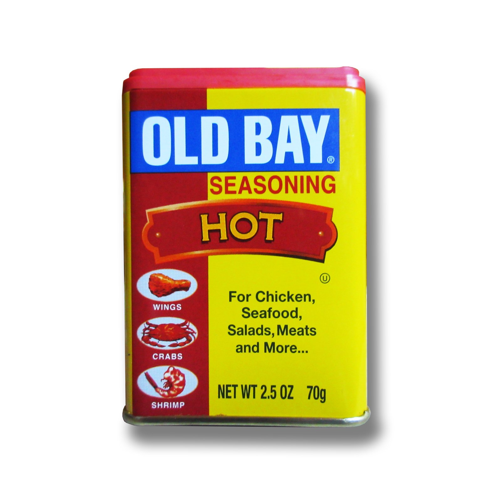 Old Bay Seasoning Hot & Spicy - 2.5 oz Can | Authentic Maryland Seafood & Crab Boil Seasoning | Perfect for Seafood, Chicken, Fries & Grilling