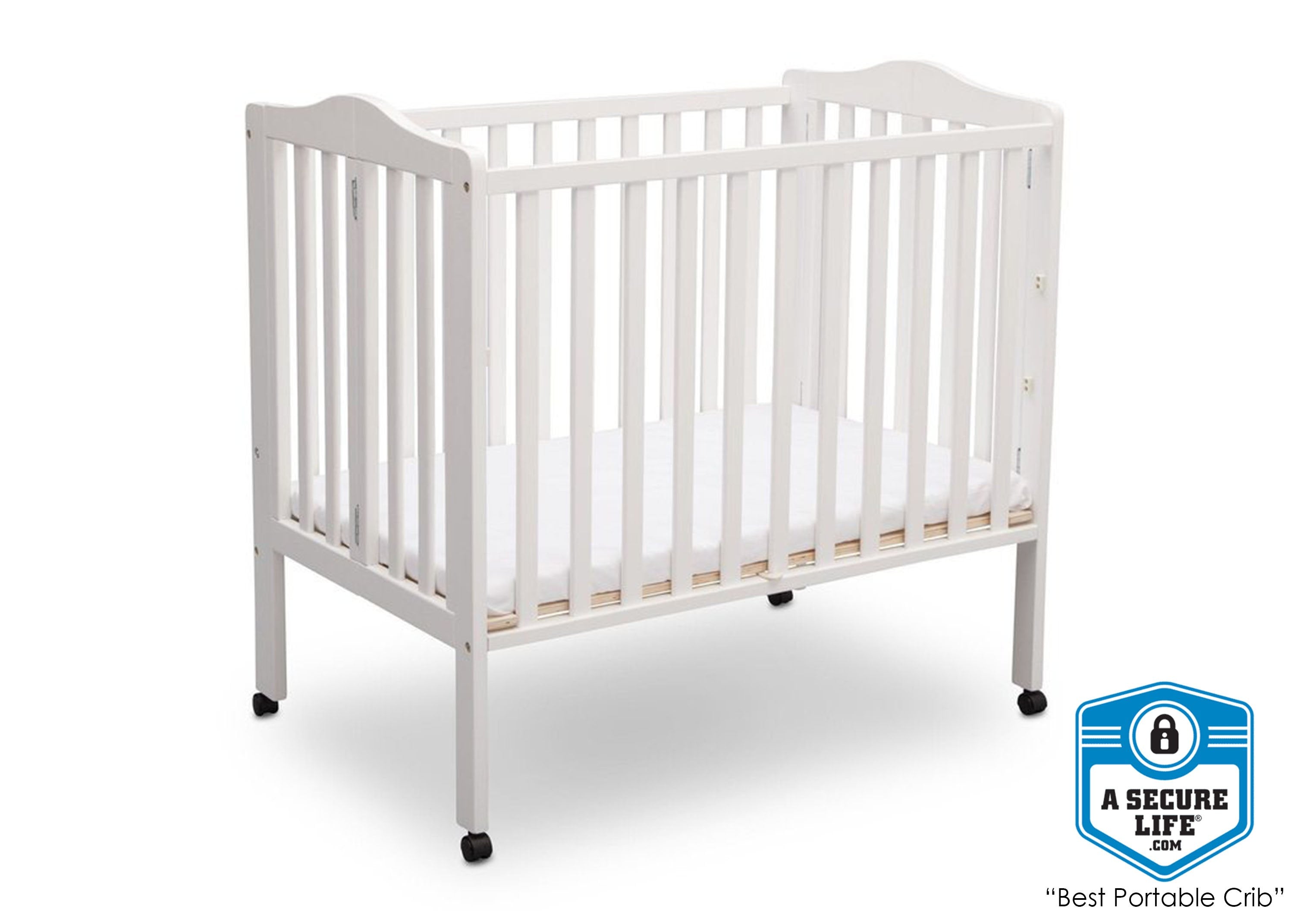 Portable Folding Crib with Mattress - Lightweight Travel Baby Bed for Home & Nursery | Perfect for Travel, Camping & Grandparents' House