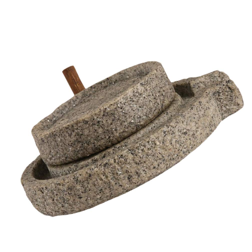 Vintage Resin Millstone-Shaped Flower Planter - Antique Garden Pot for Cactus, Succulents & Plants - Perfect for Indoor Decor, Outdoor Patio & Farmhouse Style Gardens