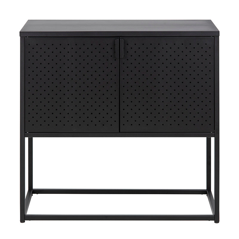 Modern Newton 2-Door Sideboard 82cm Black - Stylish Storage Cabinet for Living Room, Dining Room, or Entryway
