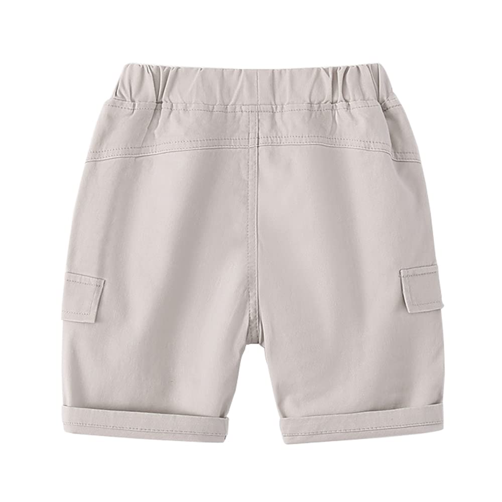 DINGDONG'S CLOSET Toddler Boys' Summer Cargo Shorts - Lightweight Breathable Quick-Dry Playwear for Outdoor Activities & Beach Vacations