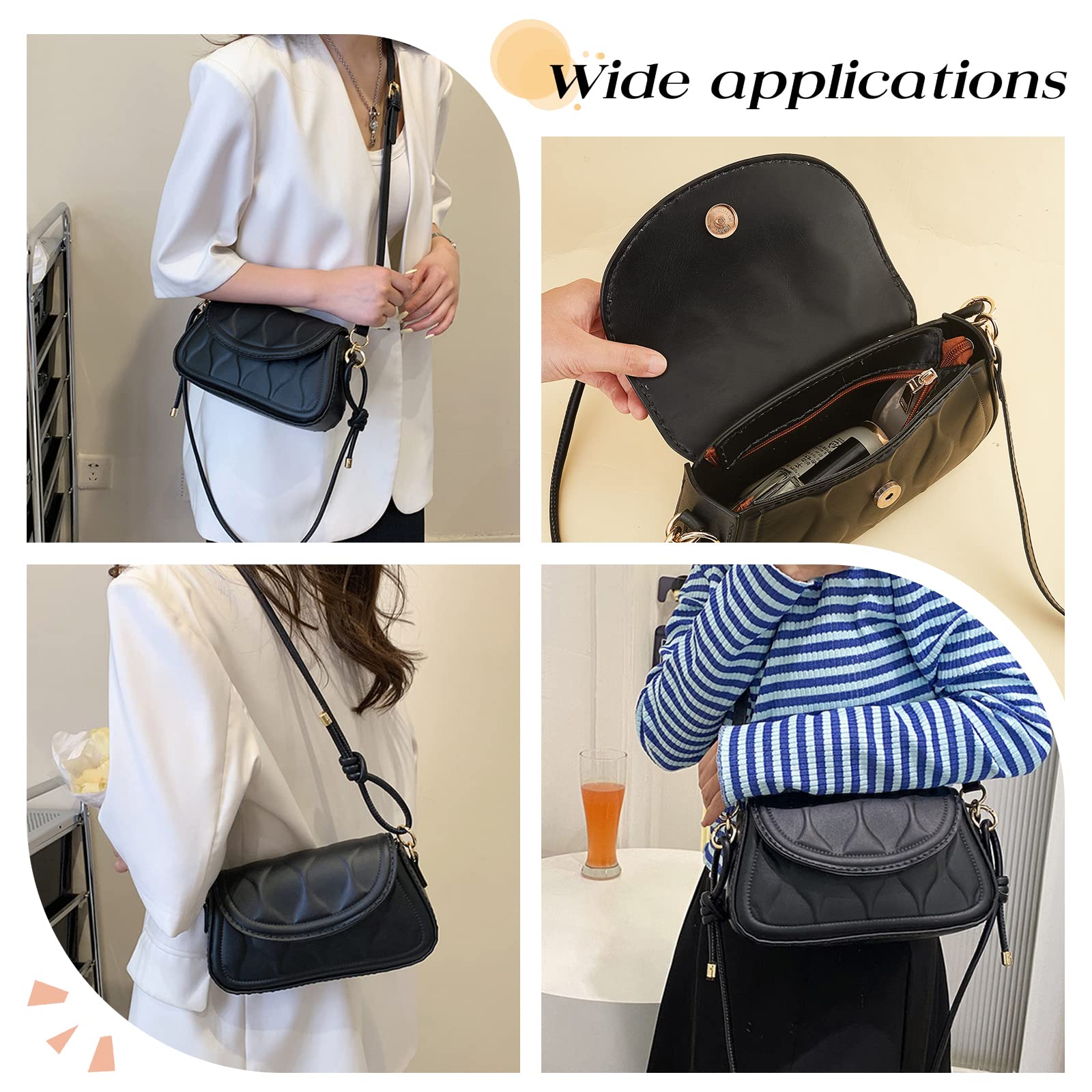 WADORN 26pcs DIY Handmade Shoulder Bag Making Kit - PU Leather Crossbody Bag Craft Set with Stitching Materials (9.4×5.1 Inch) for Fashion Accessories & Gift Projects