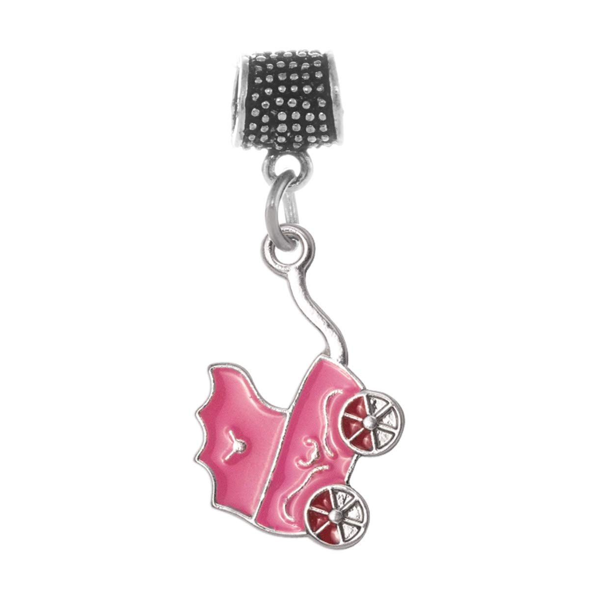 Custom Sterling Silver Charm Bracelet with Cubic Zirconia - Personalized Name/Initial Pendant Jewelry for Women - Perfect Gift for Birthday, Anniversary & Special Occasions