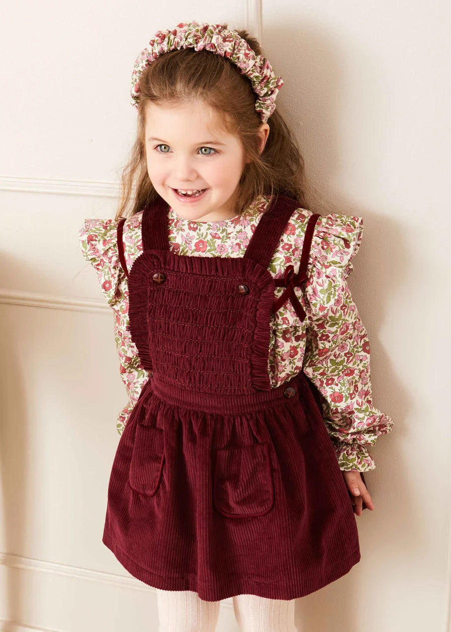 Burgundy Corduroy Skirt for Baby Girls | Soft & Stylish Toddler Outfit | Perfect for Holidays, Photos & Special Occasions