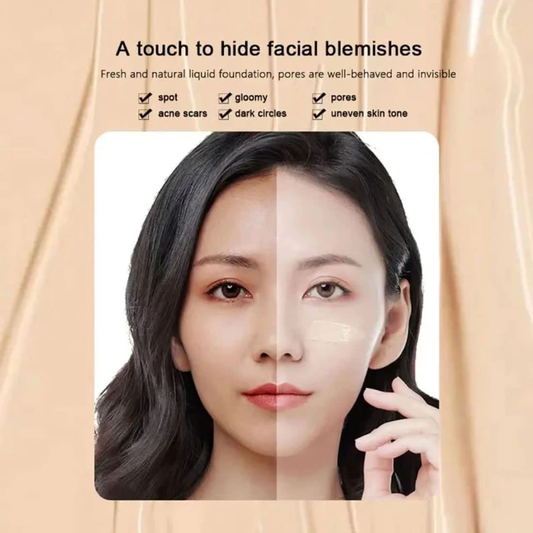 MZV Air Cushion BB Cream - Waterproof Foundation with Water Bead Technology, Tricolor Latte Concealer Cushion for Moisturizing & Brightening Skin | Evens Skin Tone, Lightweight 14g (#23 Natural) | Perfect for Daily Makeup, Touch-Ups & On-The-Go Beauty