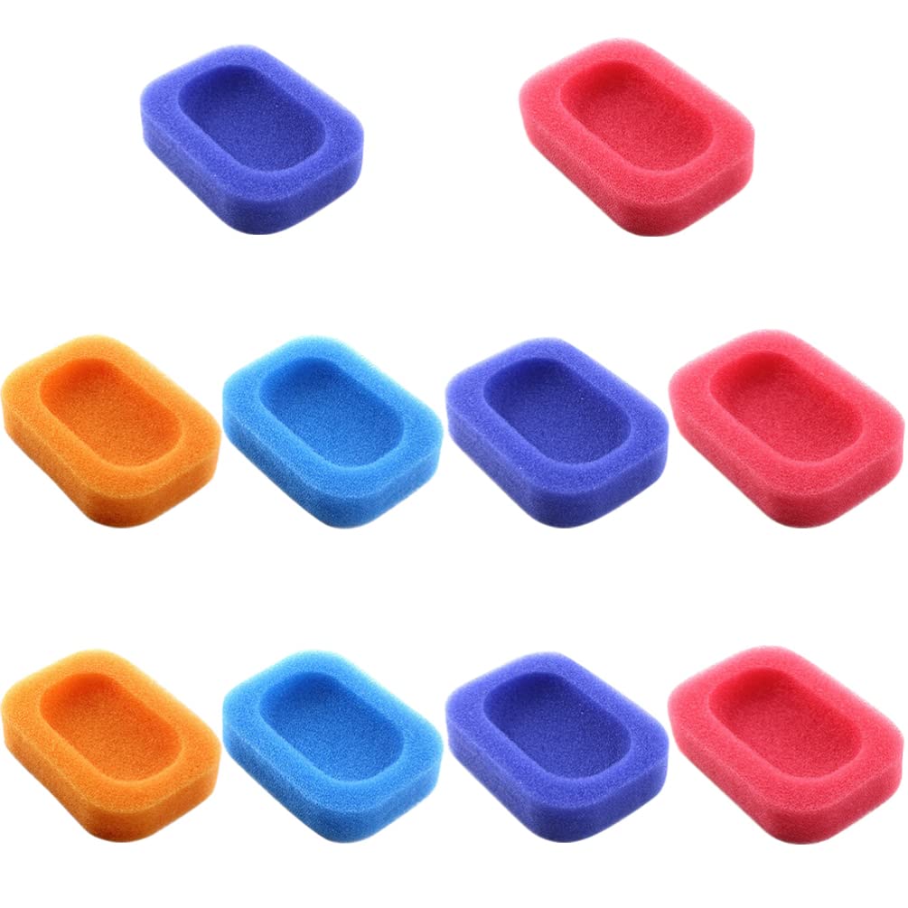 Zerodeko 10-Pack Soap Holder Sponge Tray - Drying Soap Dish Container for Bar Soap, Kitchen, Bathroom & Shower - Assorted Colors (Great for Organizing & Drying Soap in Home, RV, Gym, Dorm)