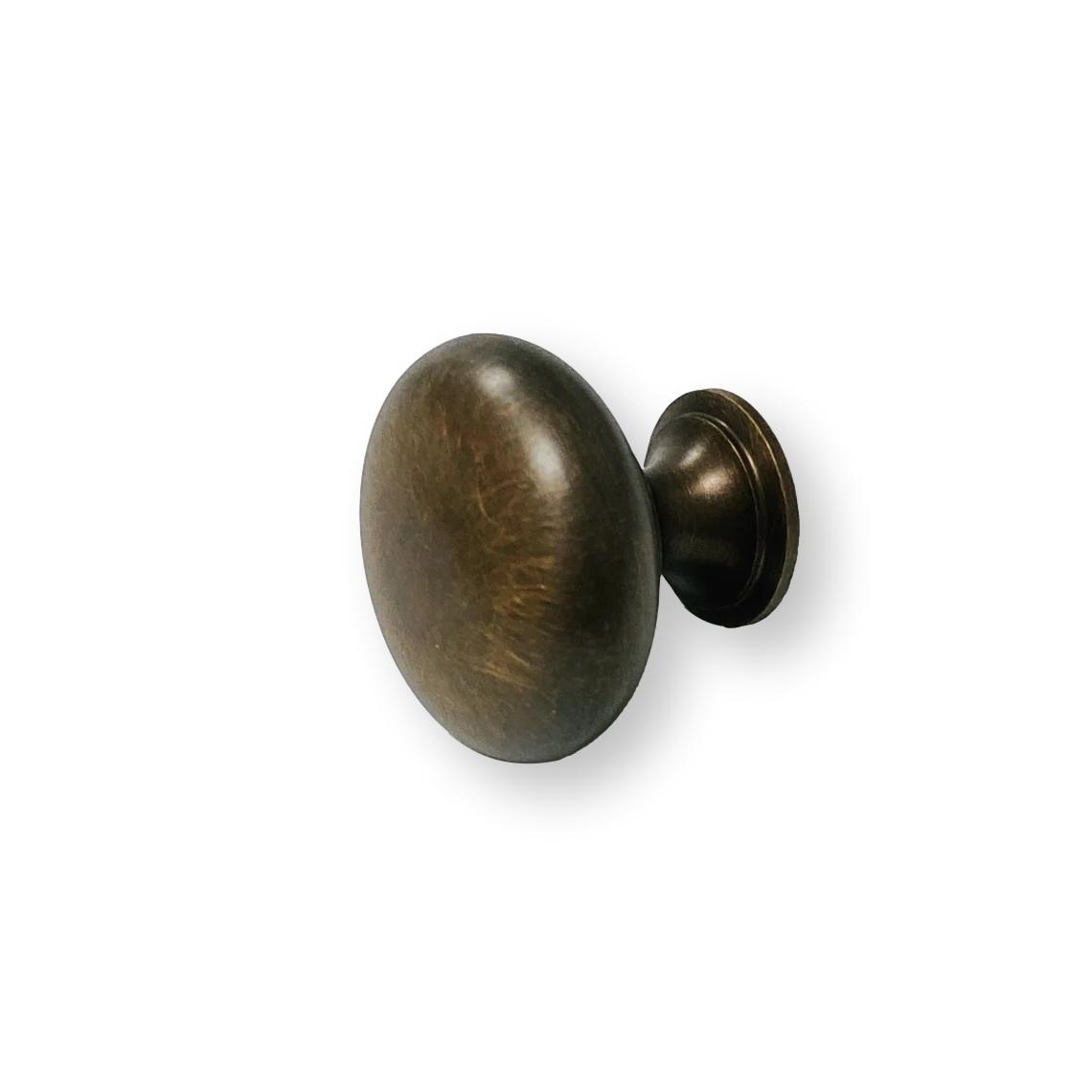 Antique Brass Round Cabinet Knob - Vintage Style Drawer Pulls for Kitchen, Bathroom & Furniture - Elegant Hardware for Cabinets, Dressers & DIY Home Decor