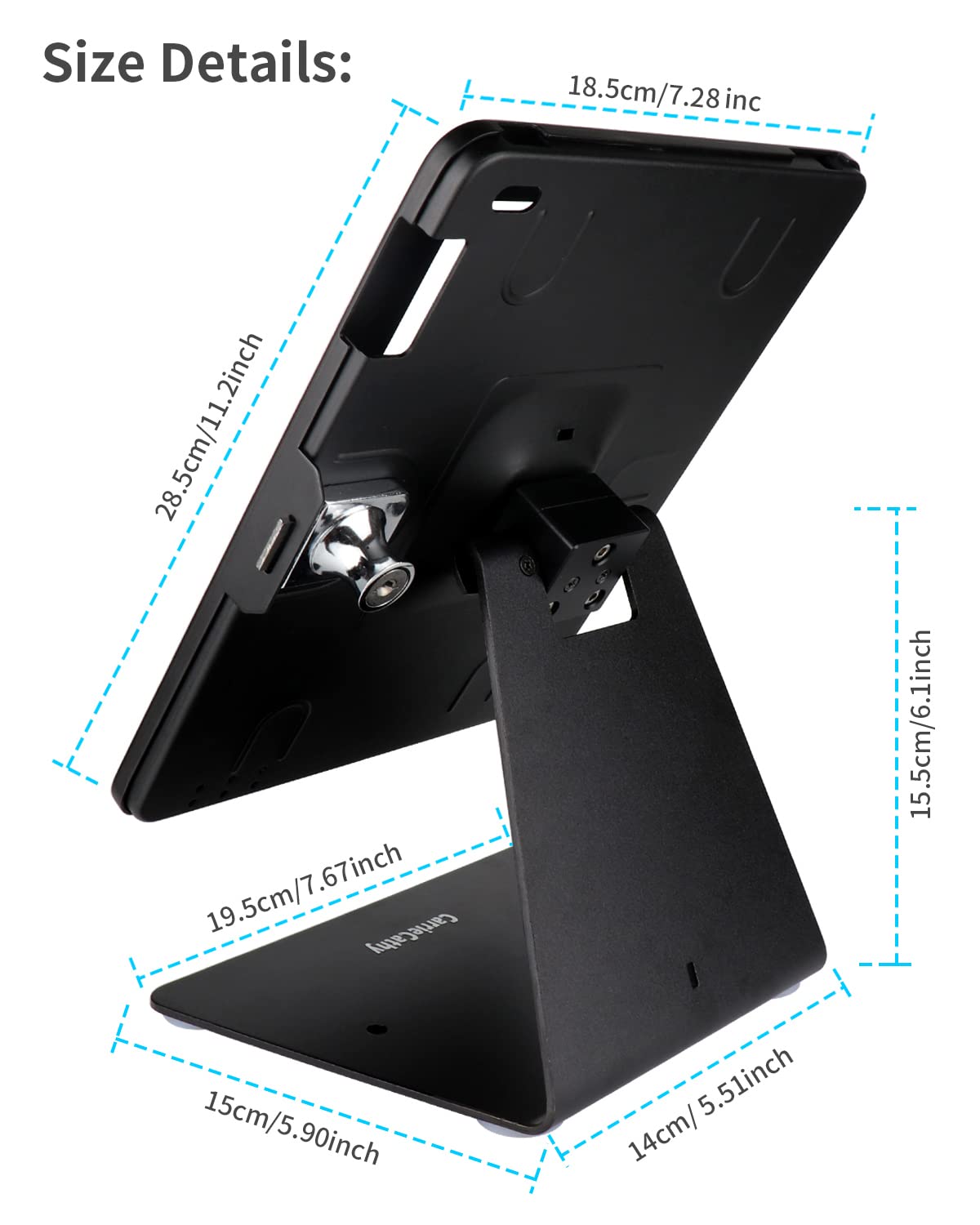 Secure Desktop Anti-Theft Kiosk Stand for iPad 9th/8th/7th Gen (10.2