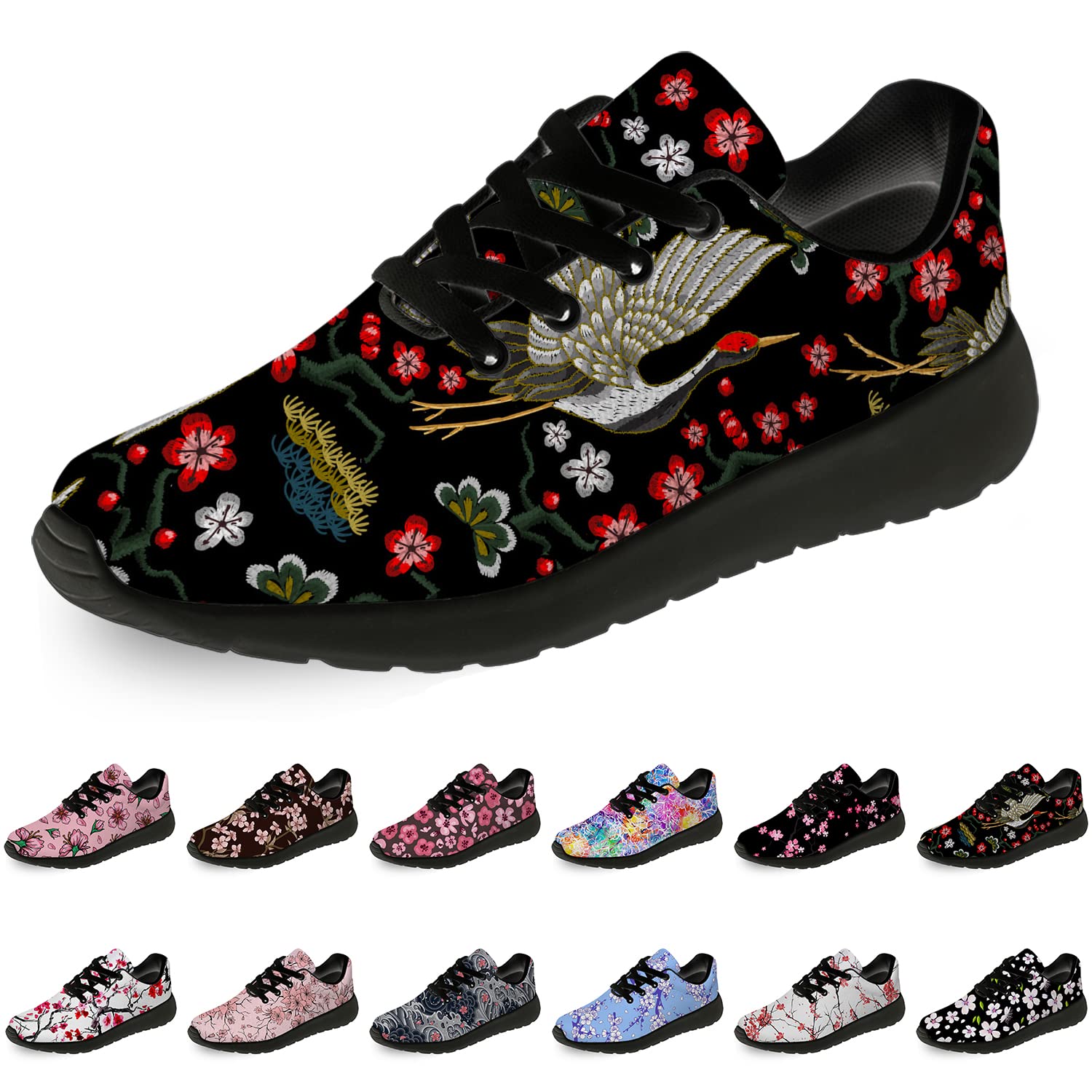 **Cherry Blossom Running Shoes for Women & Men - Lightweight Sports Sneakers for Walking, Tennis & Casual Wear - Floral Design Sneakers - Perfect Gift for Boys & Girls - Ideal for Gym, Jogging & Everyday Fashion**