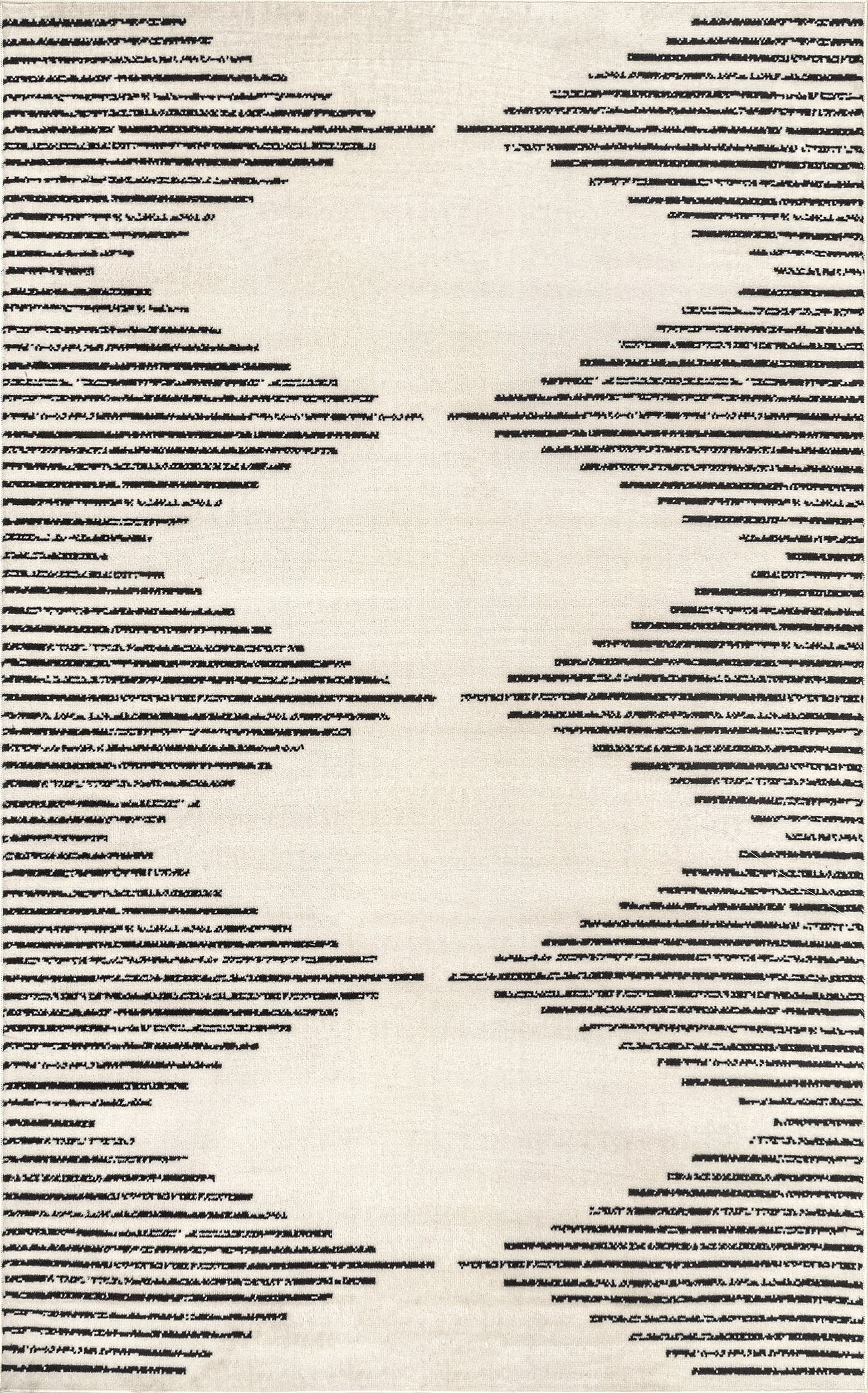 Luxury Diamond Pinstripes Area Rug - Black Modern Geometric Carpet for Living Room, Bedroom & Office Decor