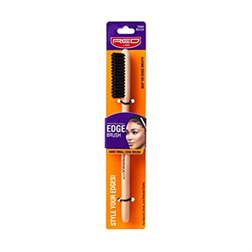 Red by Kiss Professional Hard Small Edge Hair Brush - Styling & Detangling for Natural Hair, Edges & Weaves - Perfect for Salon & Home Use