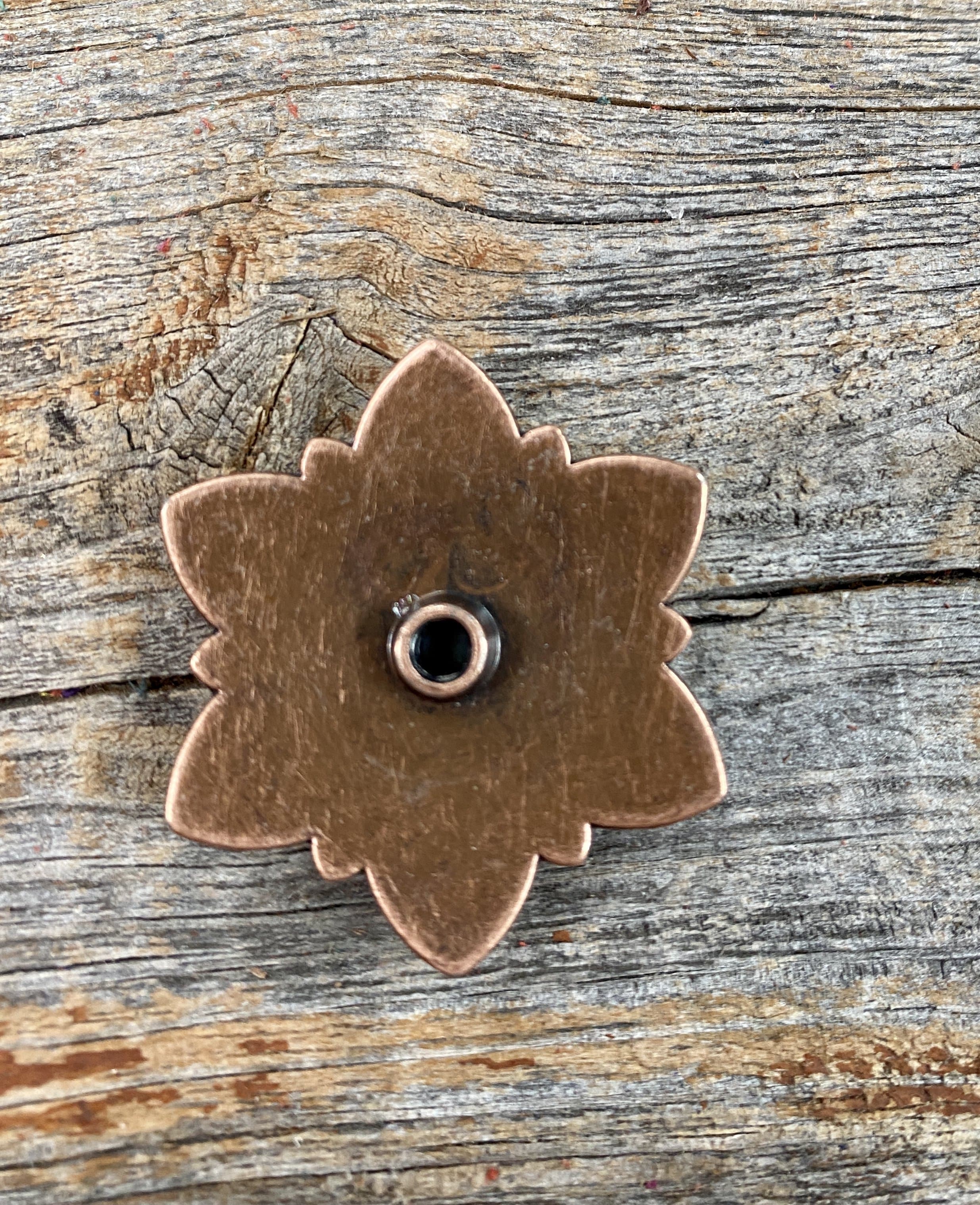 Handmade Copper Turquoise Flower Pendant Necklace W207S - Perfect for Boho Jewelry, Gifts & Special Occasions