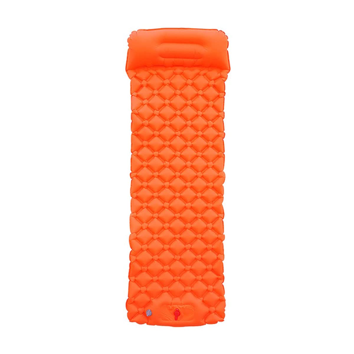 KO GROUP Ultralight Inflatable Camping Mattress - Portable Sleeping Pad with Pillow for Outdoor Hiking, Backpacking & Travel - Compact Air Cushion Folding Bed - Perfect for Camping, Beach & Guest Use (Orange)