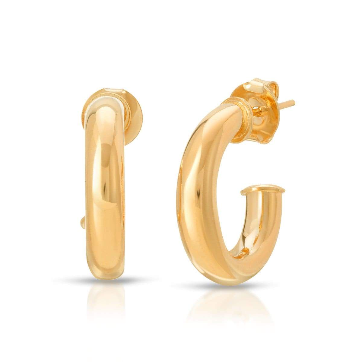14K Gold Filled Small Hoop Earrings for Women - Dainty Everyday Studs for Casual & Formal Occasions