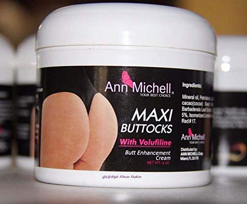 Maxi 4 Oz Butt Enhancement Cream with Volufiline - Booty Lifting & Slimming Massage Cream for Natural Booty Growth | Colombian Formula for Firmer, Rounder Buttocks | Perfect for Gym, Postpartum Recovery & Body Contouring