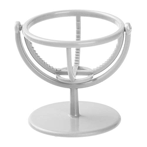 360° Rotatable Makeup Sponge Holder - Drying Rack & Organizer for Beauty Blender, Sponge Egg, Puff (White) | Perfect for Makeup Vanity, Bathroom & Travel Storage