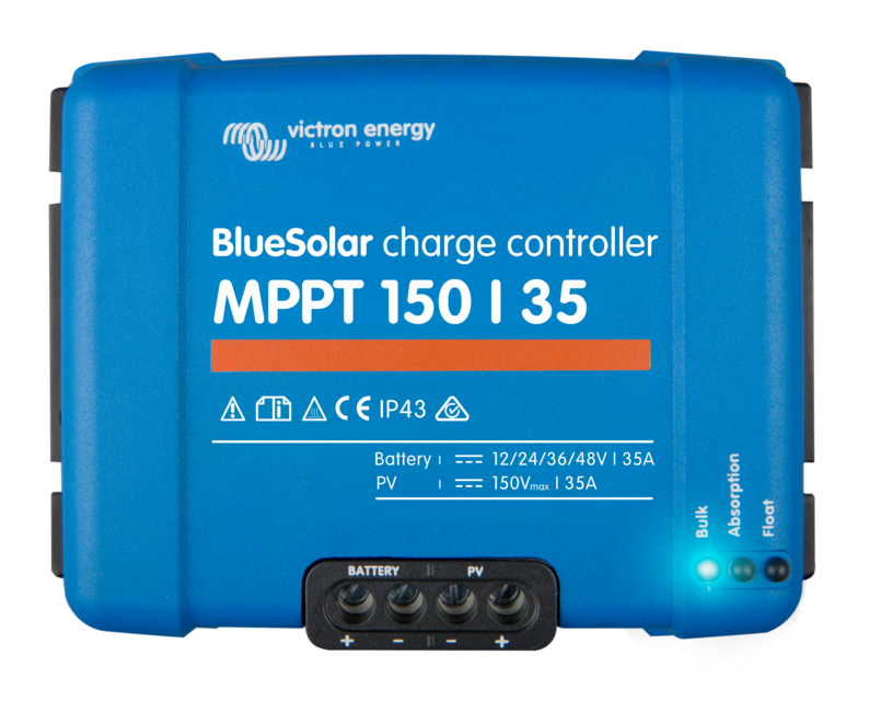 Victron Energy BlueSolar MPPT 150/35 Solar Charge Controller 12V/24V 35A - Perfect for Off-Grid Solar Systems, RVs, Boats & Remote Power Applications