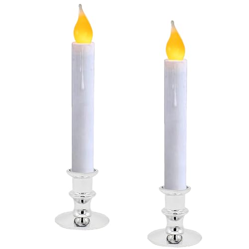 Silver color holder taper candles